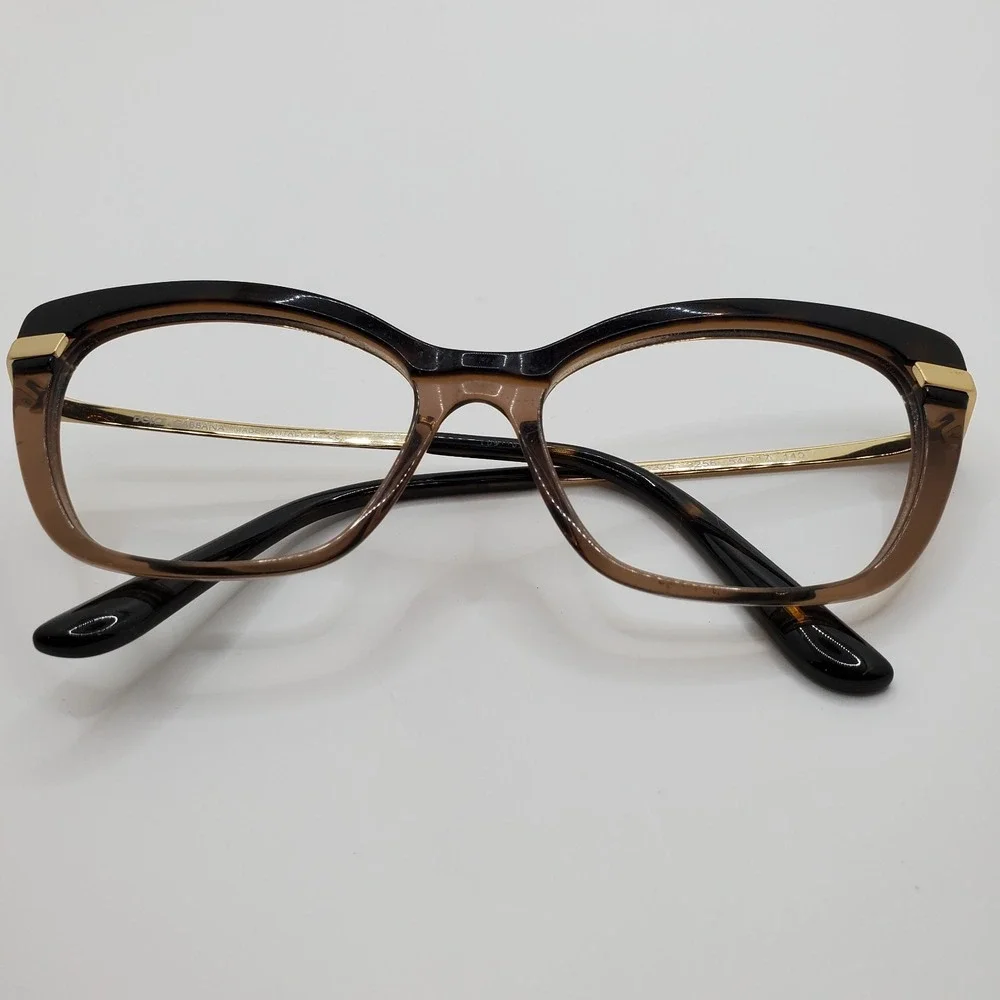Dolce & Gabbana DG3325 Womens Eyeglasses Frame Brown Transparent 54-17-140 mm